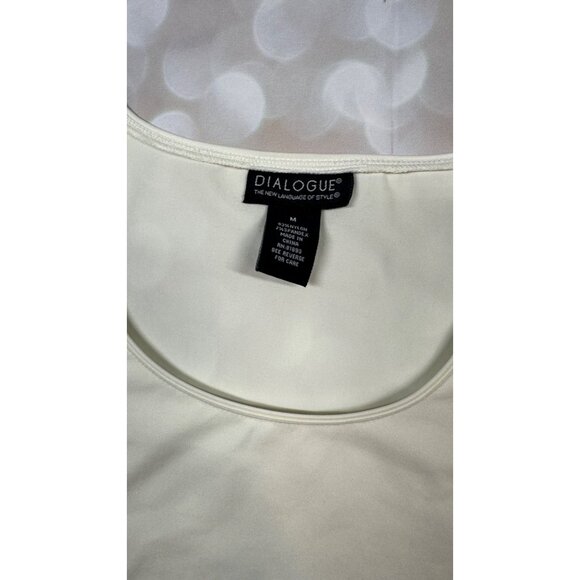 Vintage QVC Dialogue Womens Medium Tan Brocade Textured 2 Piece Shirt Jacket Set - Picture 12 of 15